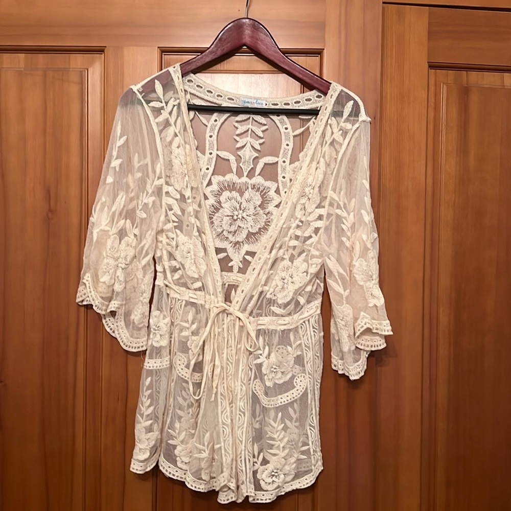 Grace and lace sheer lace over layer